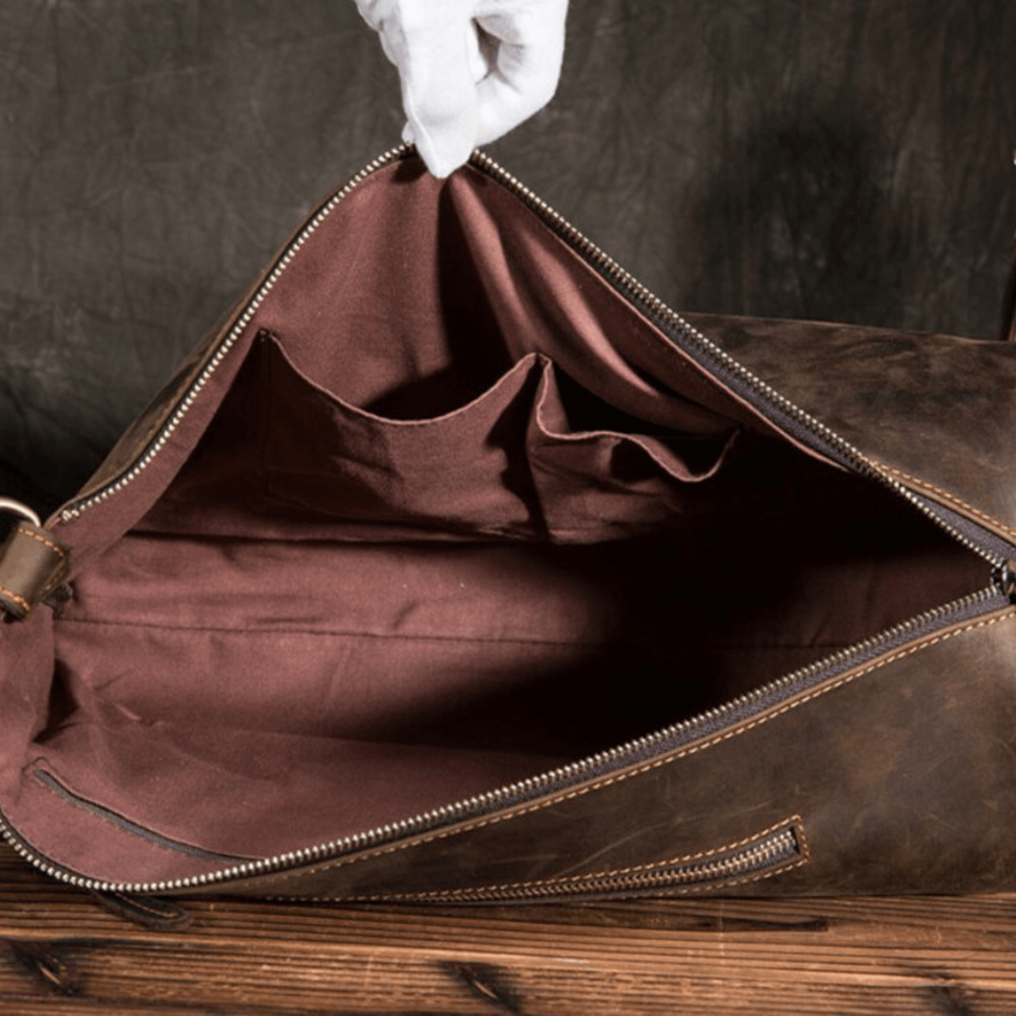 Genuine Leather Crossbody Brown Sling Bag - Leather Shop Factory