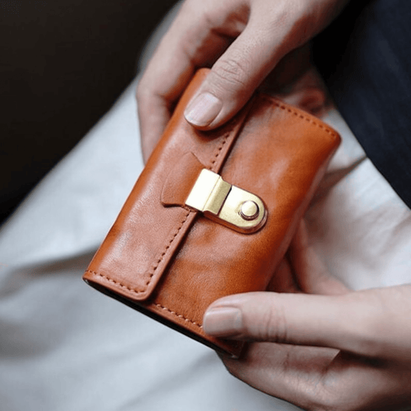 Hand Crafted Top Grain Leather Ladies Wallet - Leather Shop Factory