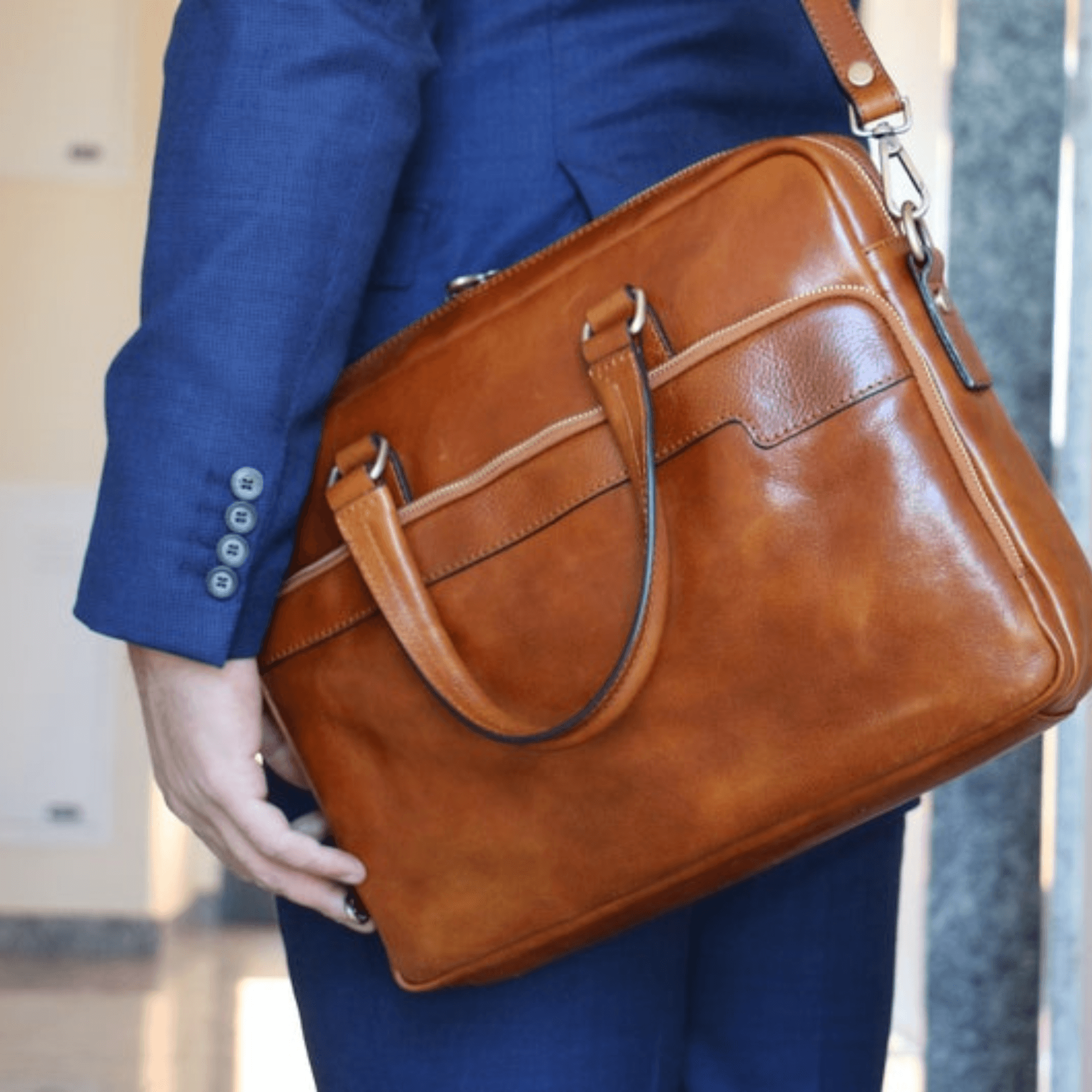 Classic Artisan Laptop Bag - Leather Shop Factory