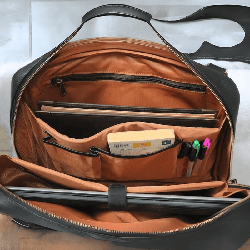 Elegant India Leather Laptop Briefcase - Leather Shop Factory