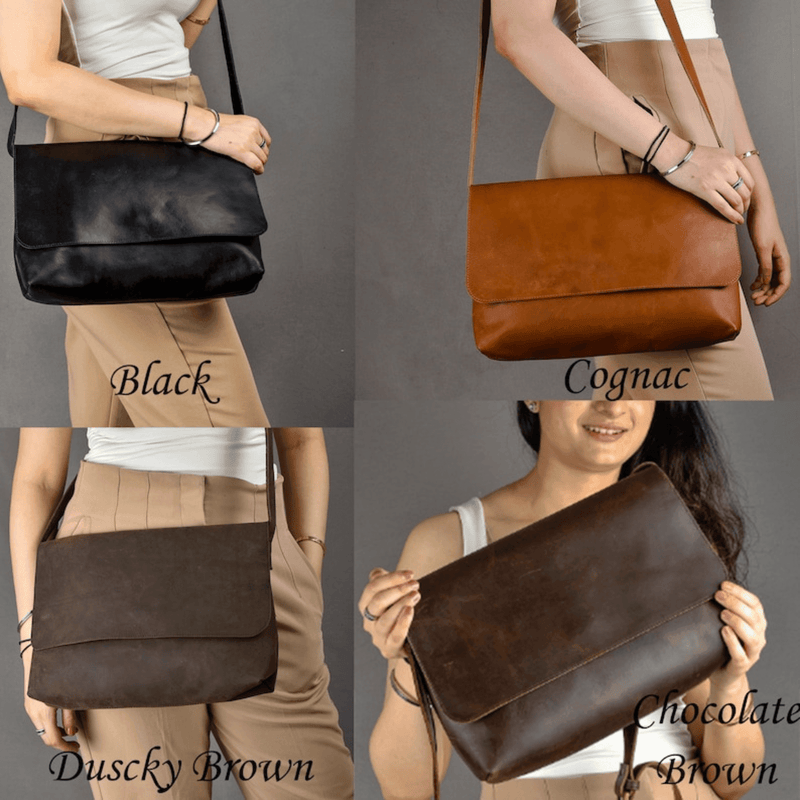 Leather crossbody bags for women Large crossbody bag - Leather Shop Factory