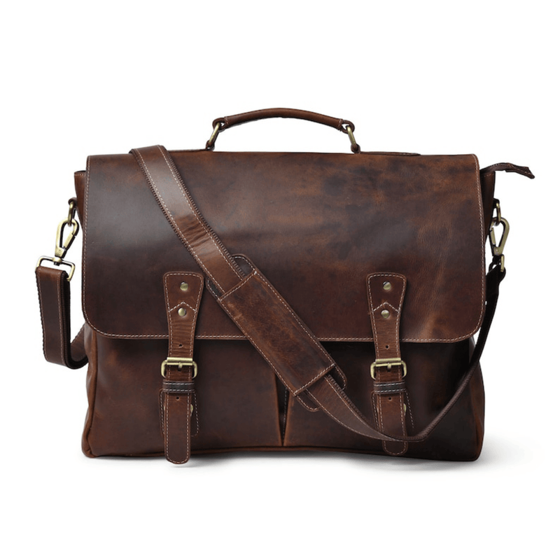 Classic Indian Leather Laptop Messenger - Leather Shop Factory