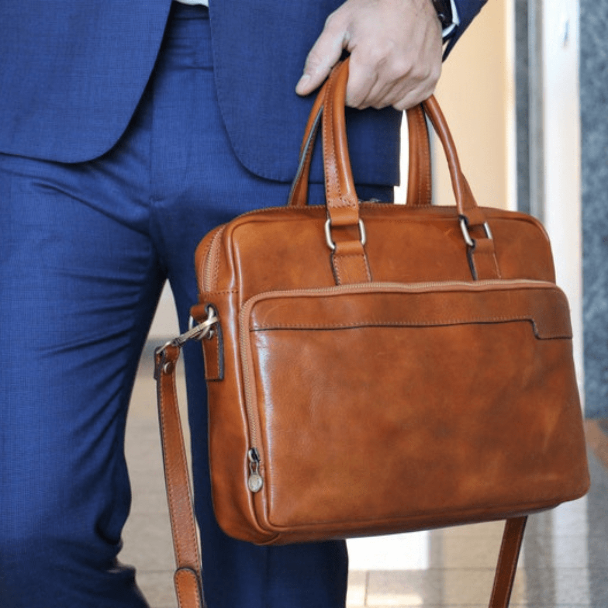 Classic Artisan Laptop Bag - Leather Shop Factory