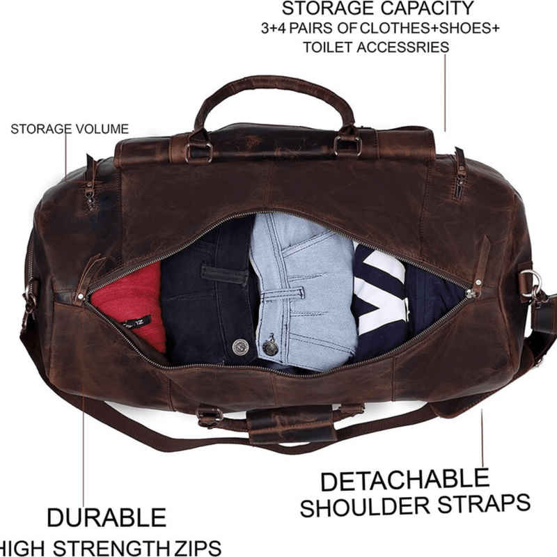 Indian Artisanal Voyager Duffel - Leather Shop Factory