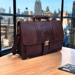 Indian Elegance Business Briefcase - Leather Shop Factory
