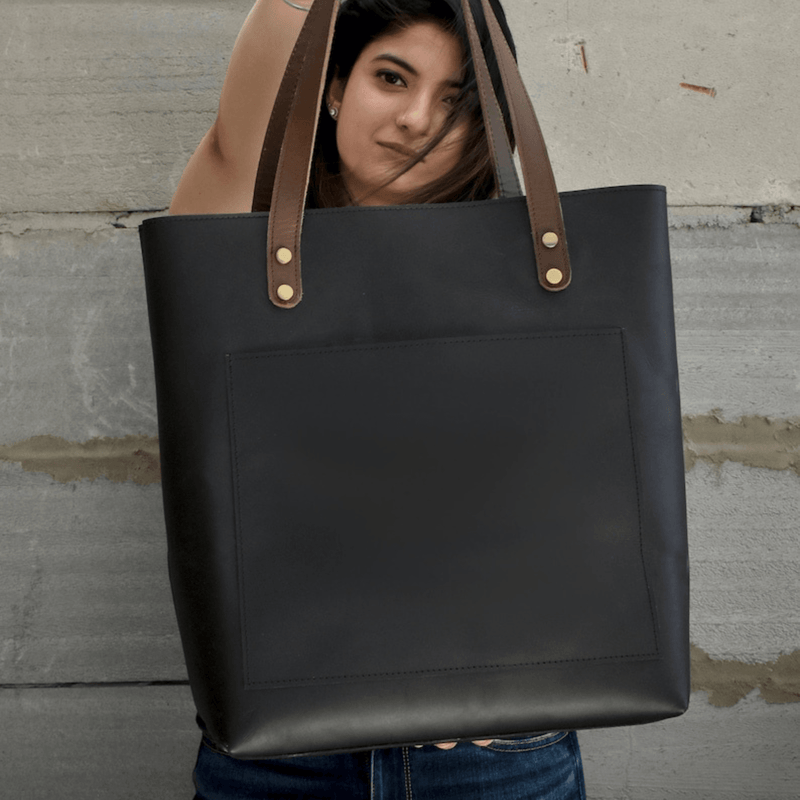Leather tote bag for women gift large leather work bag Personalized purse - Leather Shop Factory
