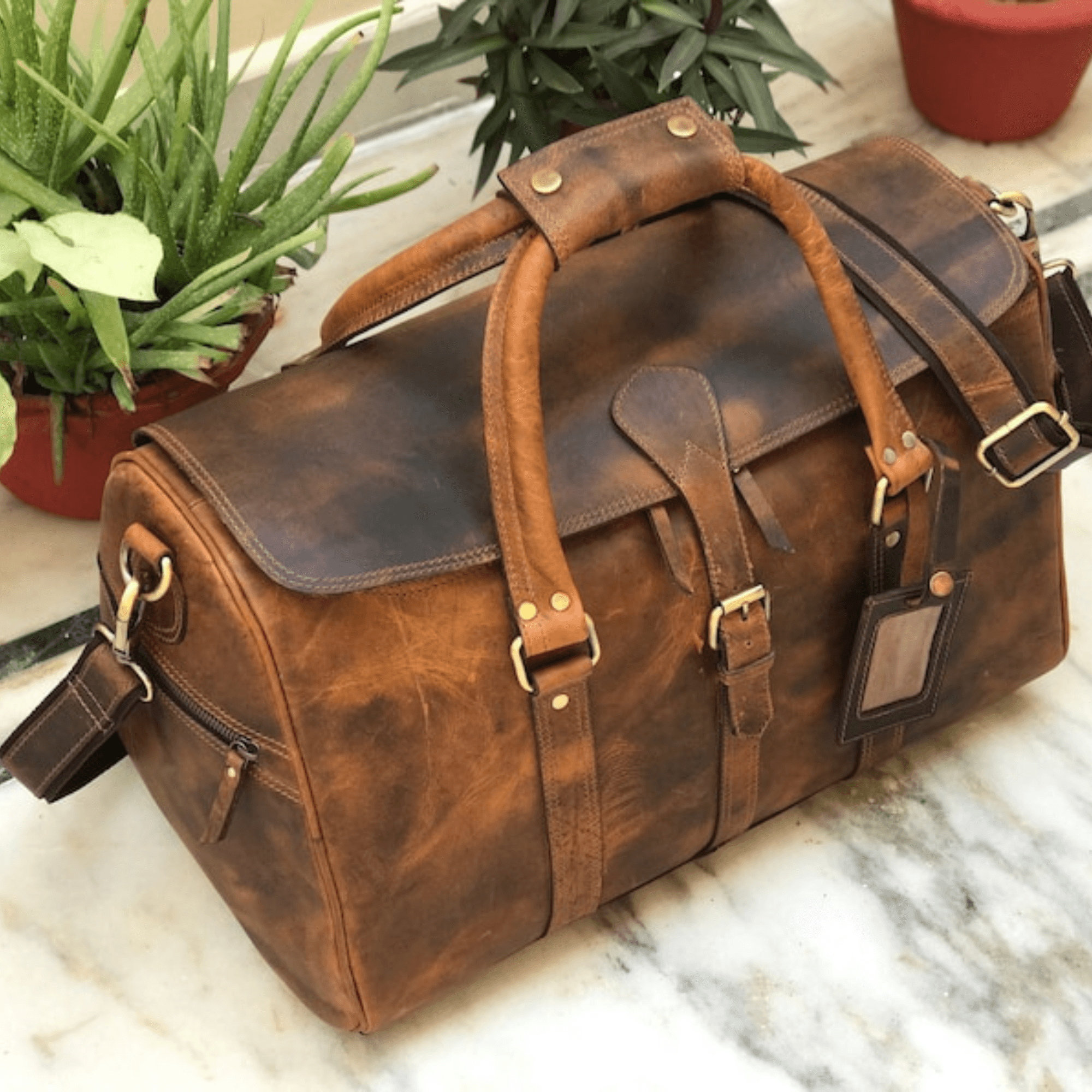 Indian Heritage Secure Voyager Duffle - Leather Shop Factory