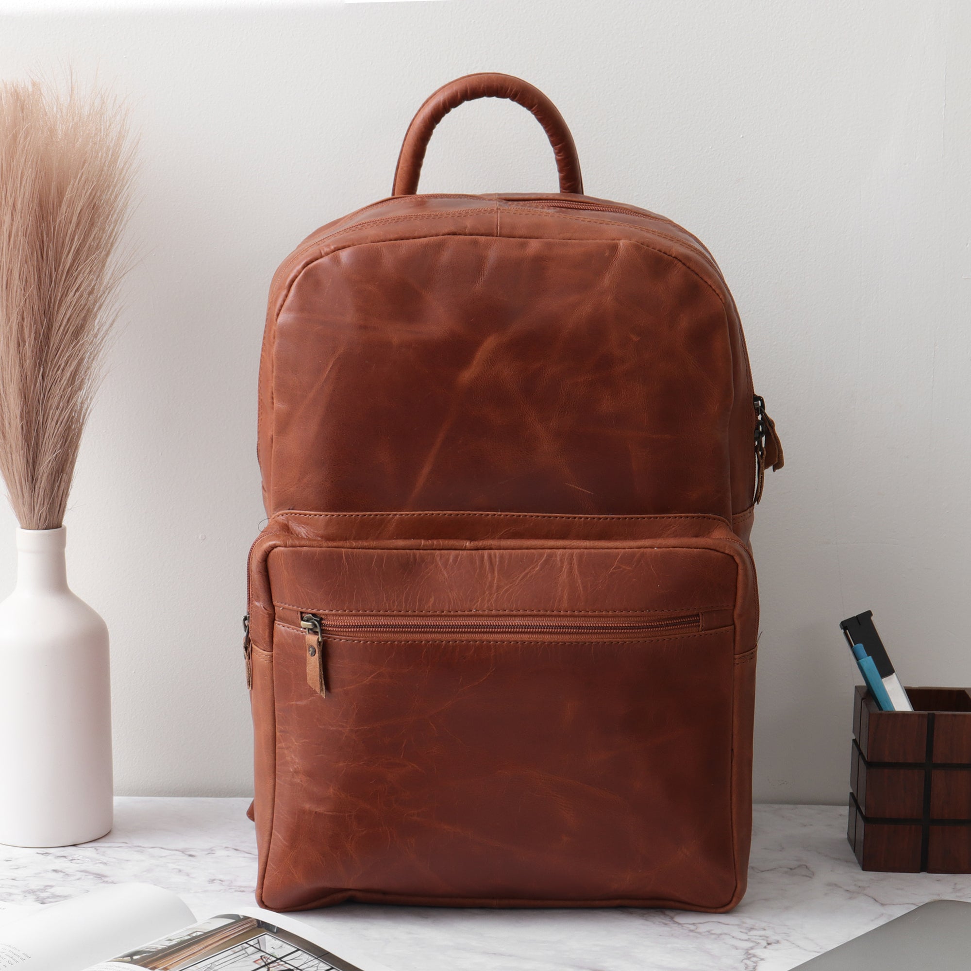 The Modern Professional Leather Backpack