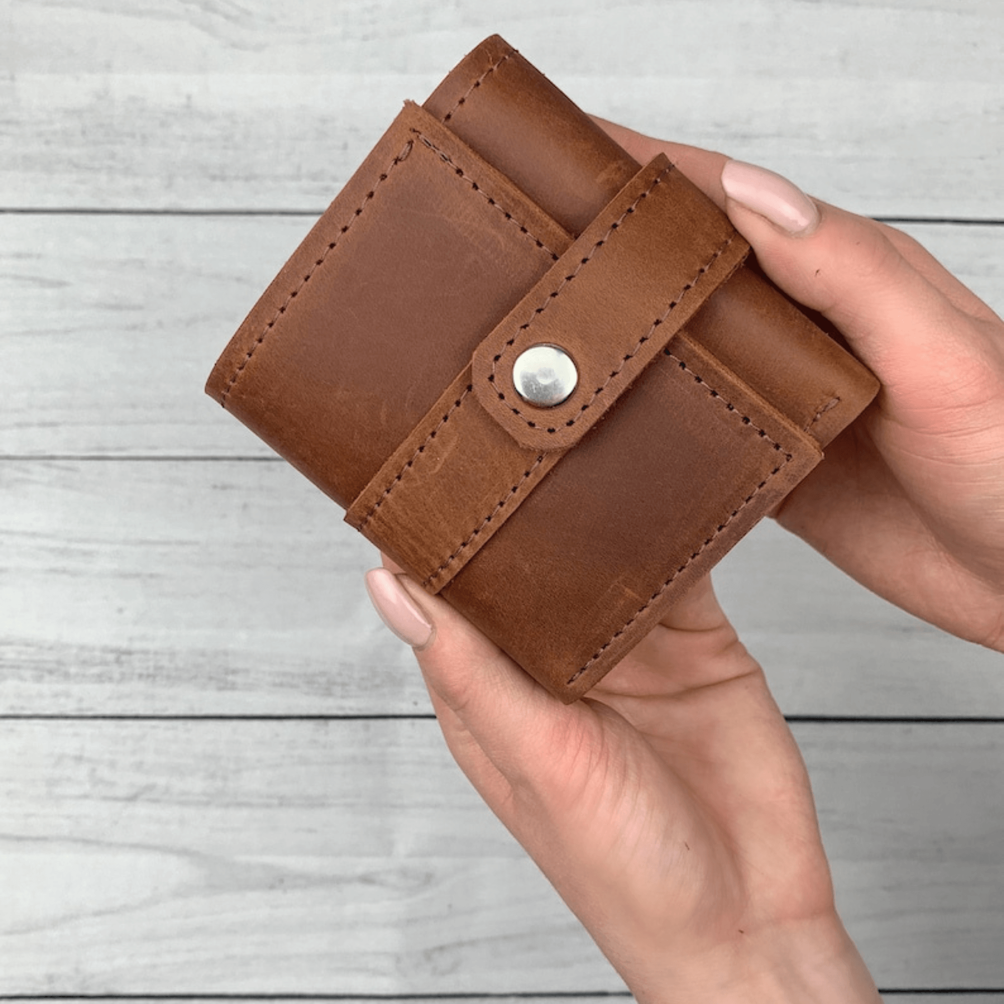 Women's small leather wallet - Leather Shop Factory