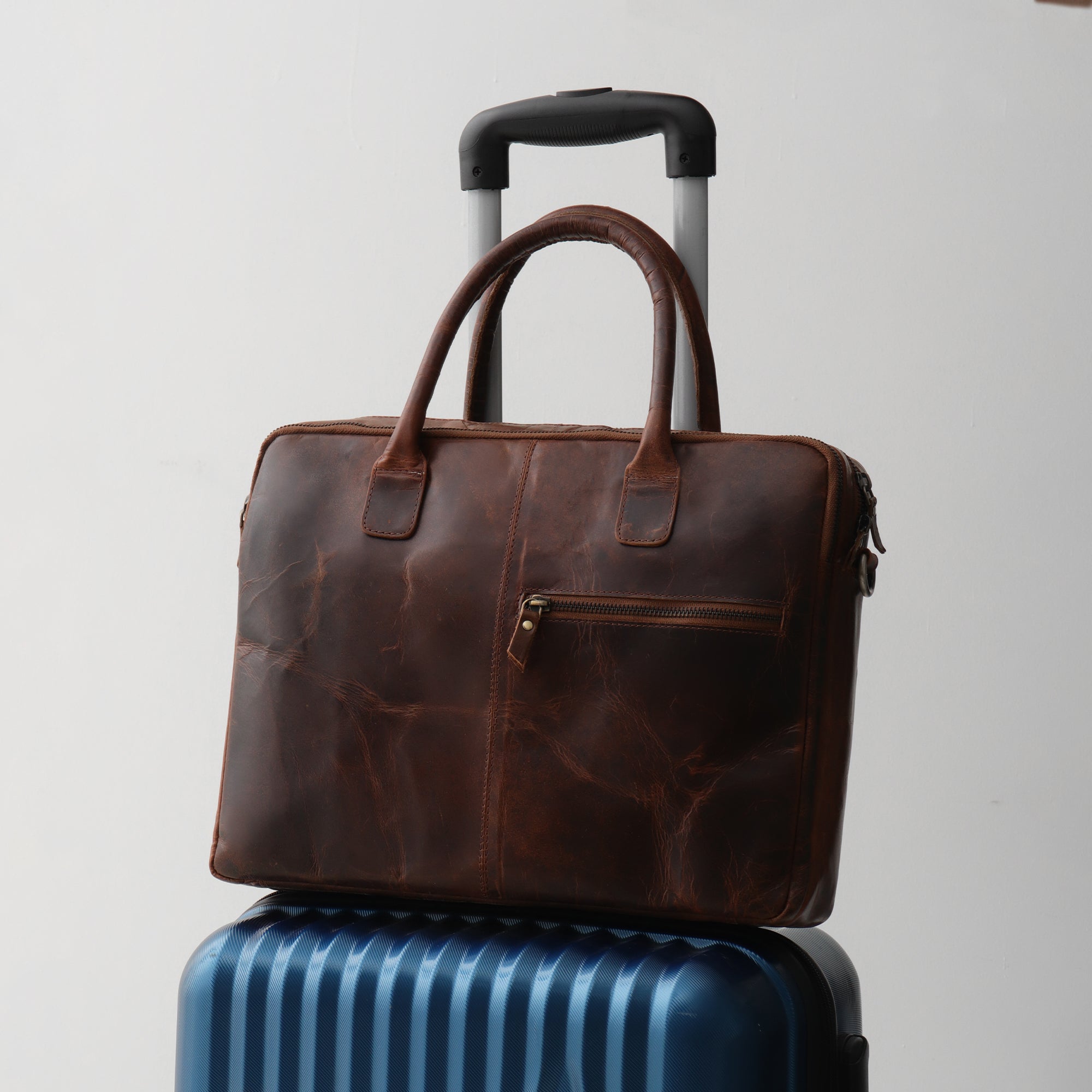 Vintage Leather Executive Laptop Bag