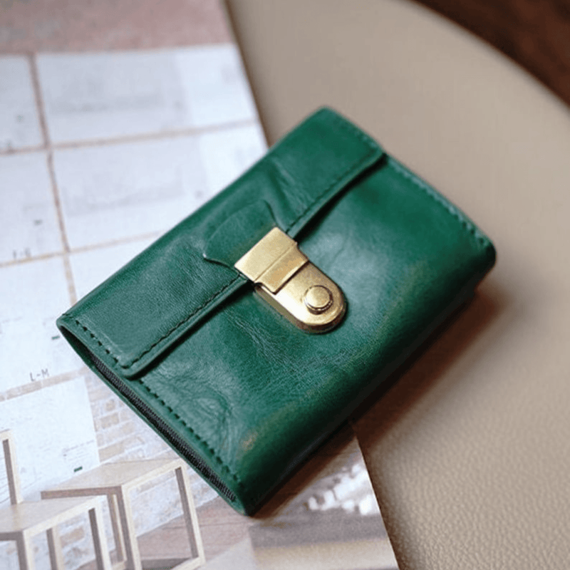 Hand Crafted Top Grain Leather Ladies Wallet - Leather Shop Factory