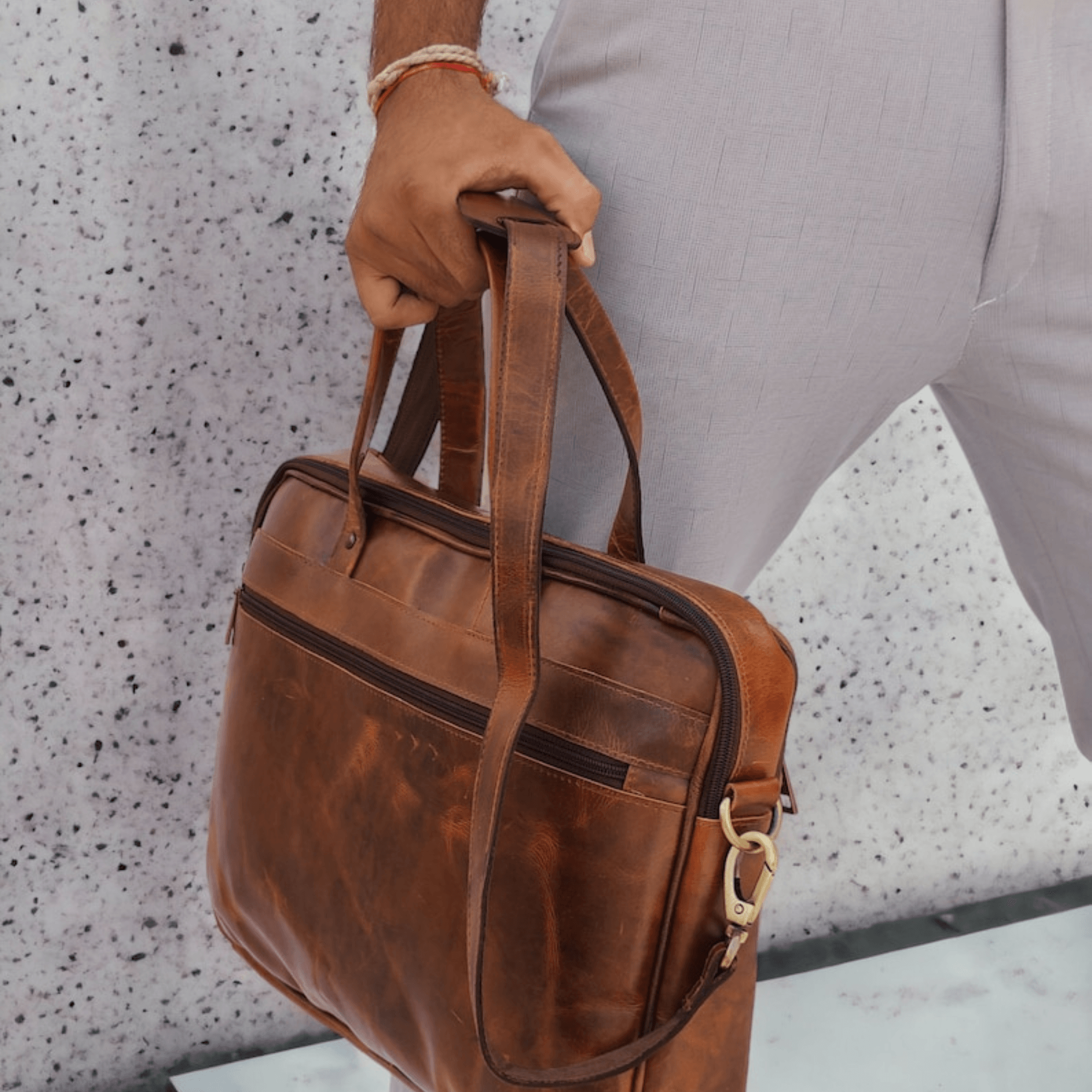 Leather computer bag - Leather Shop Factory