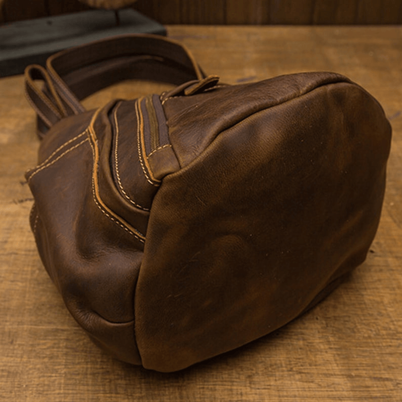 Best leather men sling bag handmade - Leather Shop Factory