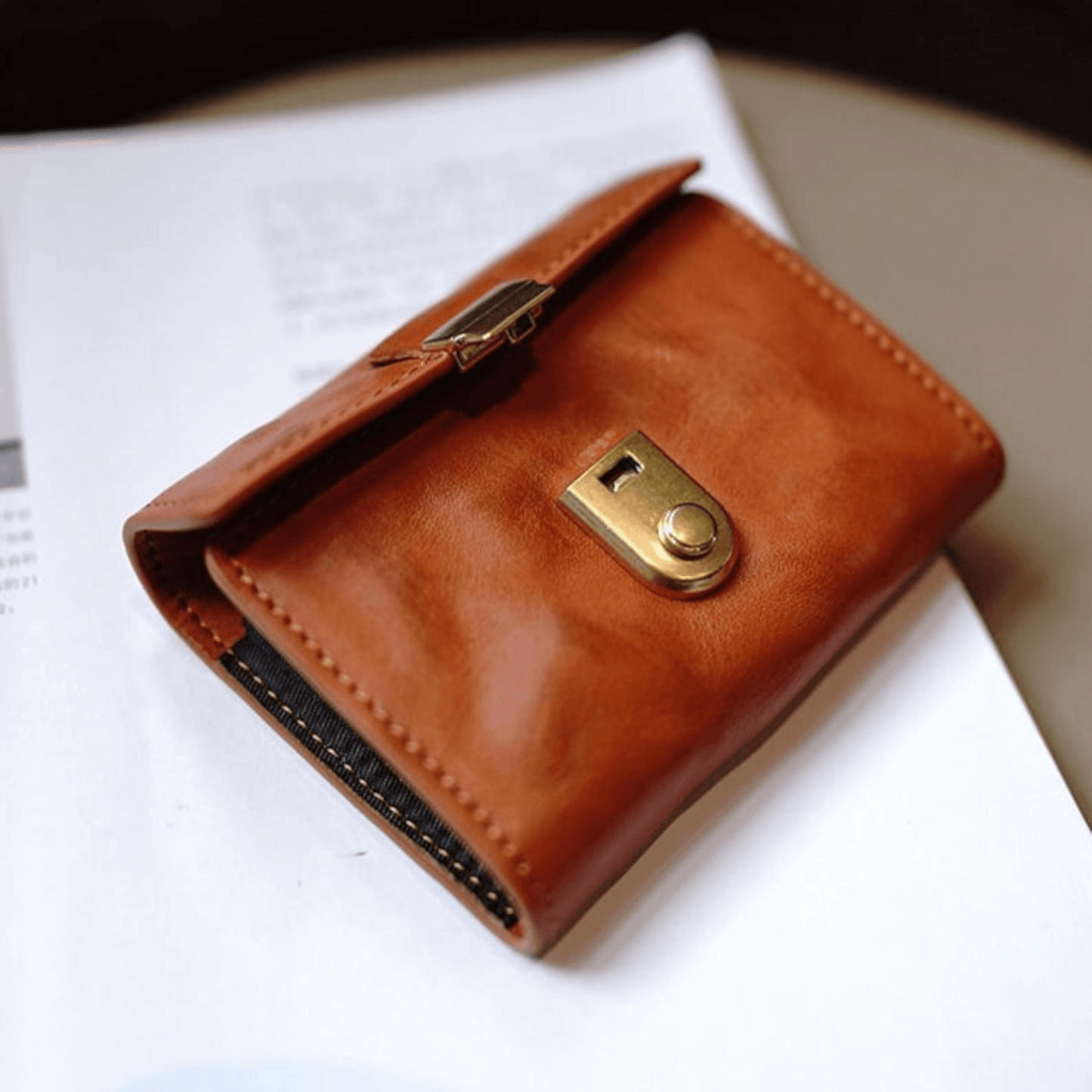 Hand Crafted Top Grain Leather Ladies Wallet - Leather Shop Factory