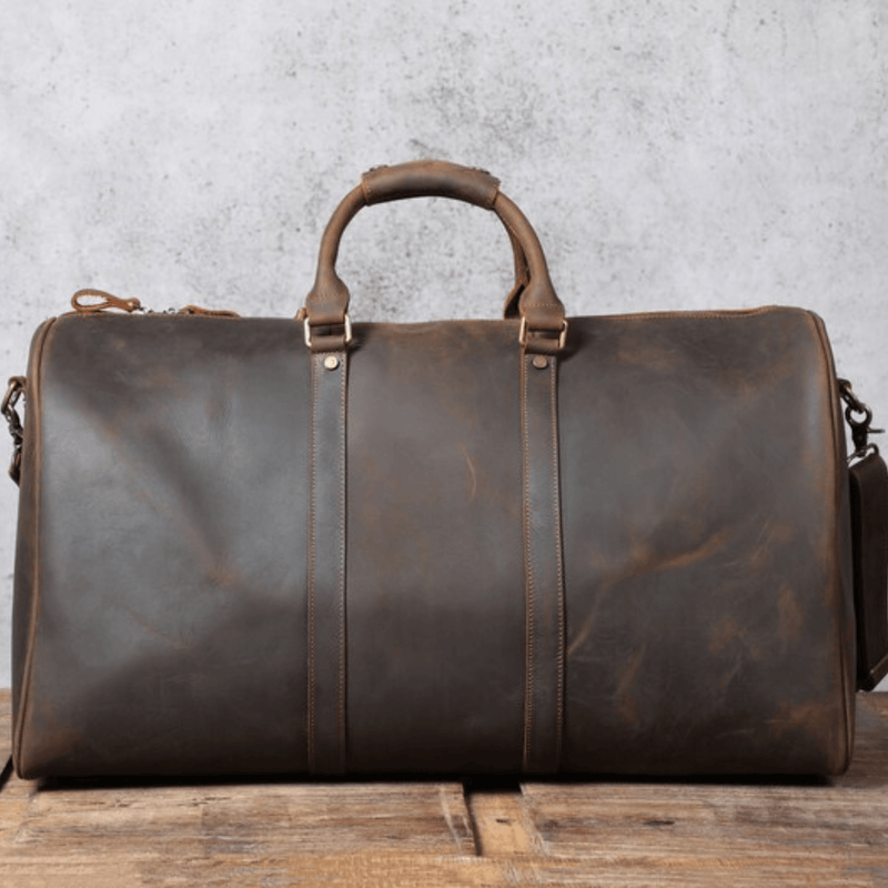 Large Leather Duffel Bag - Leather Shop Factory