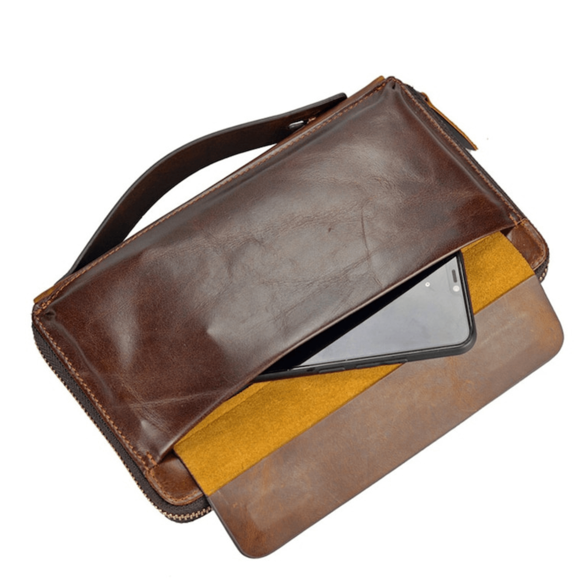 Clutch Bag Vintage Leather Purse - Leather Shop Factory