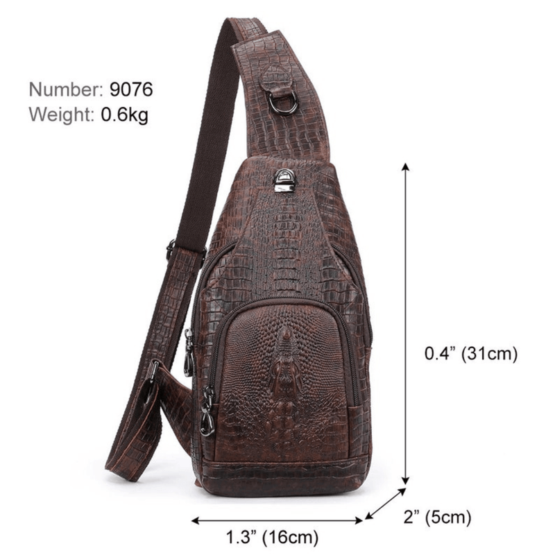 Genuine Leather Sling Bag Anti-Thief Crossbody - Leather Shop Factory