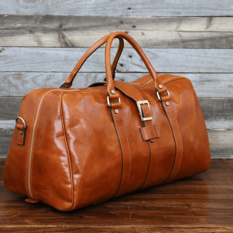 Elysian Voyager Leather Weekender - Leather Shop Factory