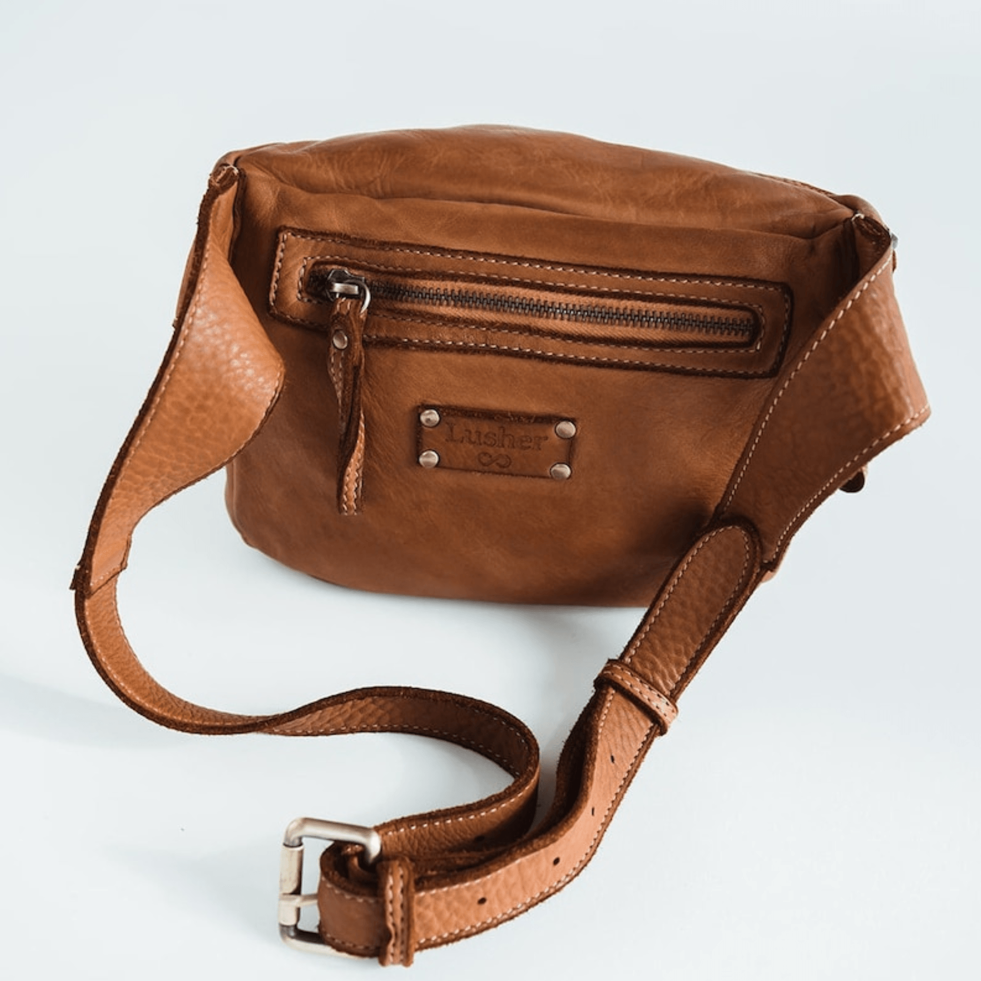 Men's Soft Distressed Leather Sling Bag - Leather Shop Factory