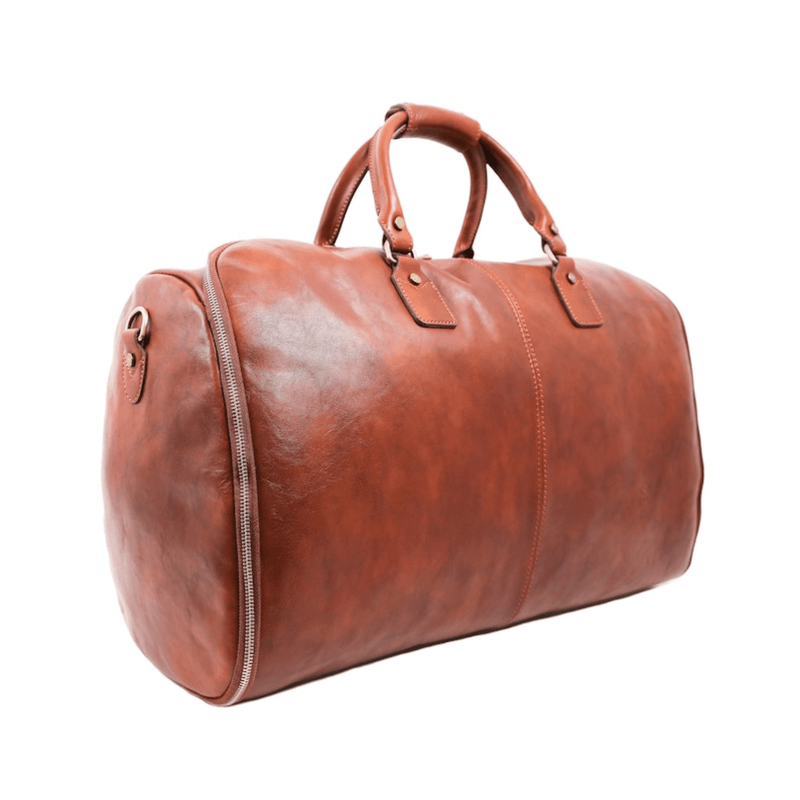 Elegant Voyager: Italian Crafted Leather Garment Bag - Leather Shop Factory