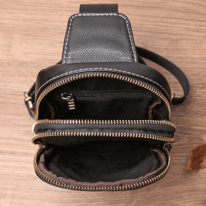 Gift for Christmas Leather Sling Bag - Leather Shop Factory