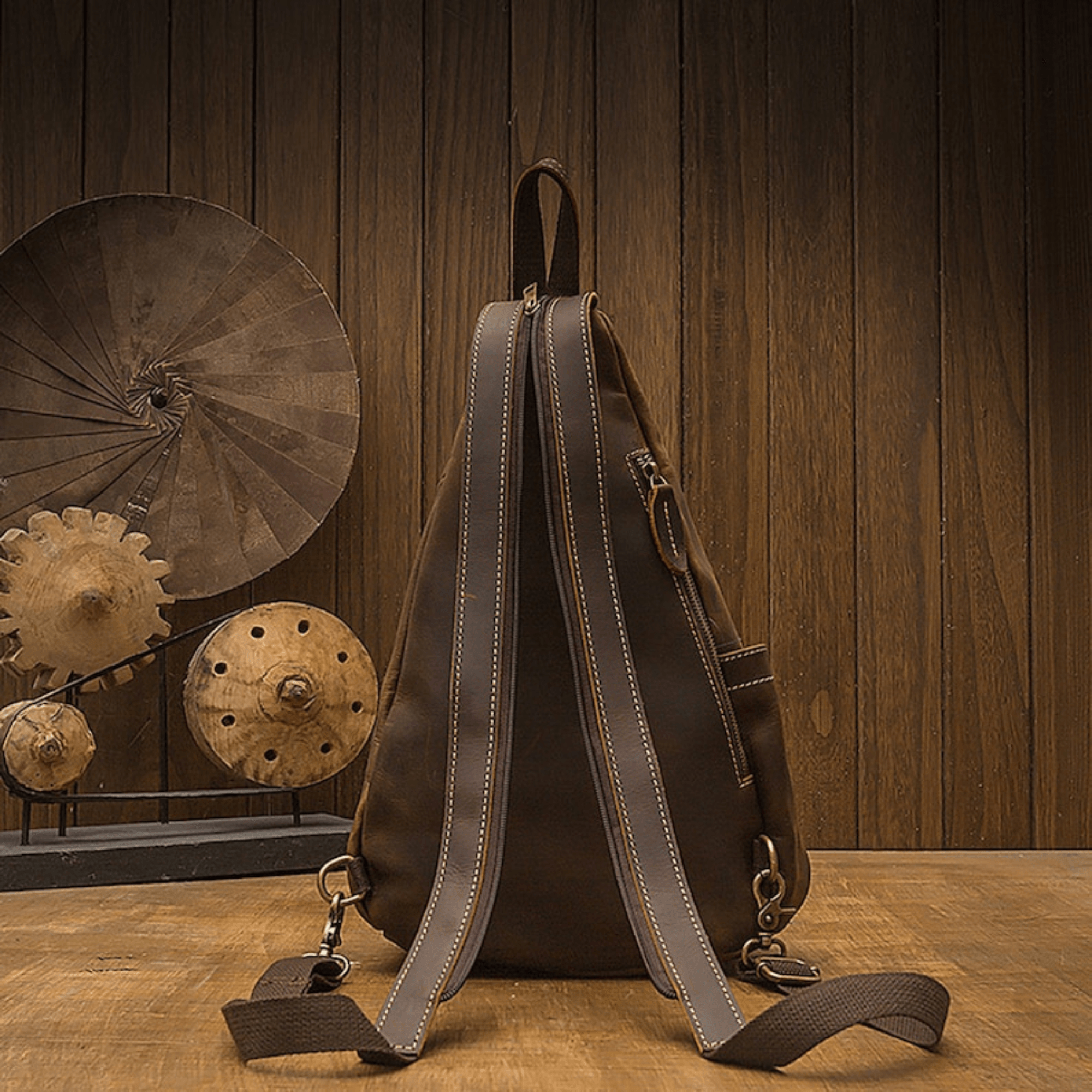 Best leather men sling bag handmade - Leather Shop Factory