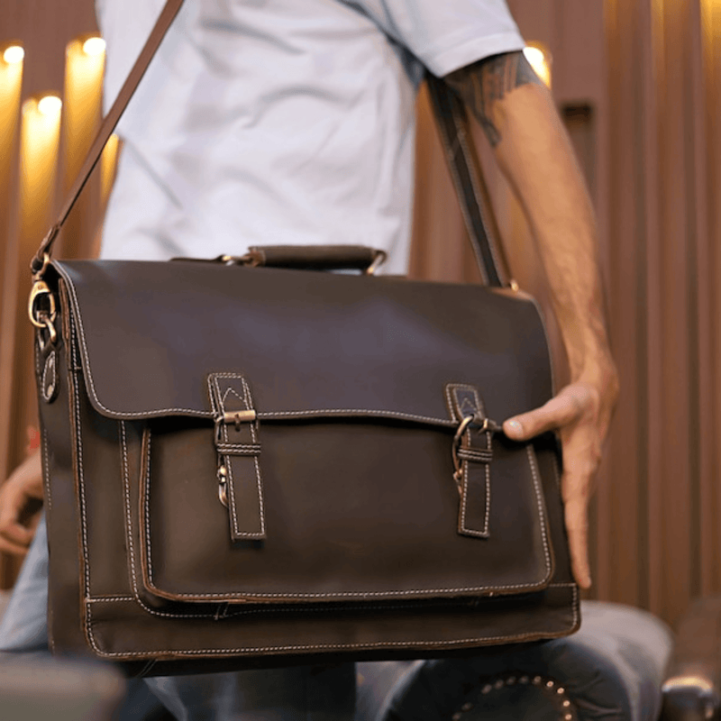 Indian Heritage Briefcase - Leather Shop Factory