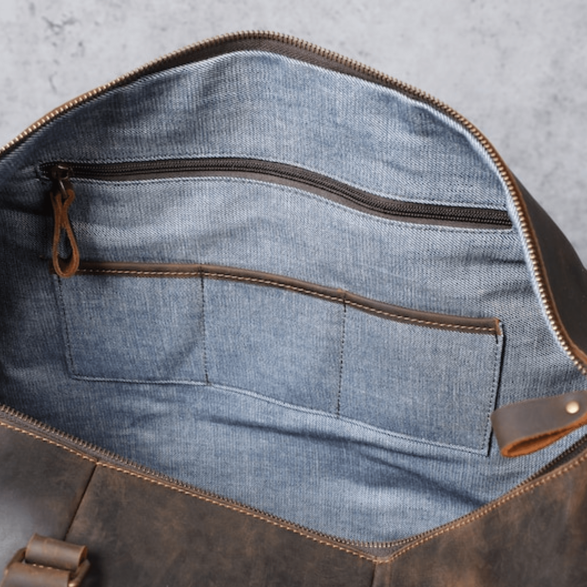 Large Leather Duffel Bag - Leather Shop Factory