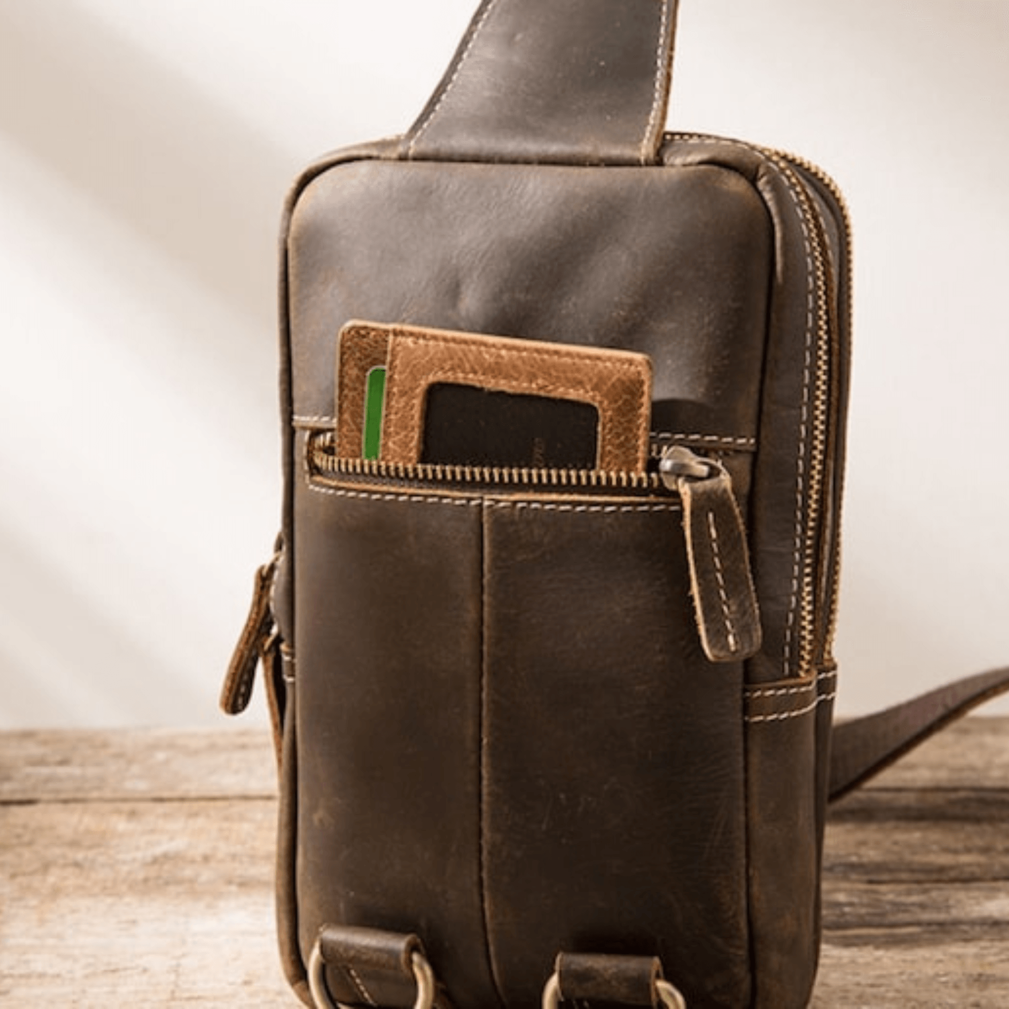 Men's Retro Shoulder Bag - Leather Shop Factory