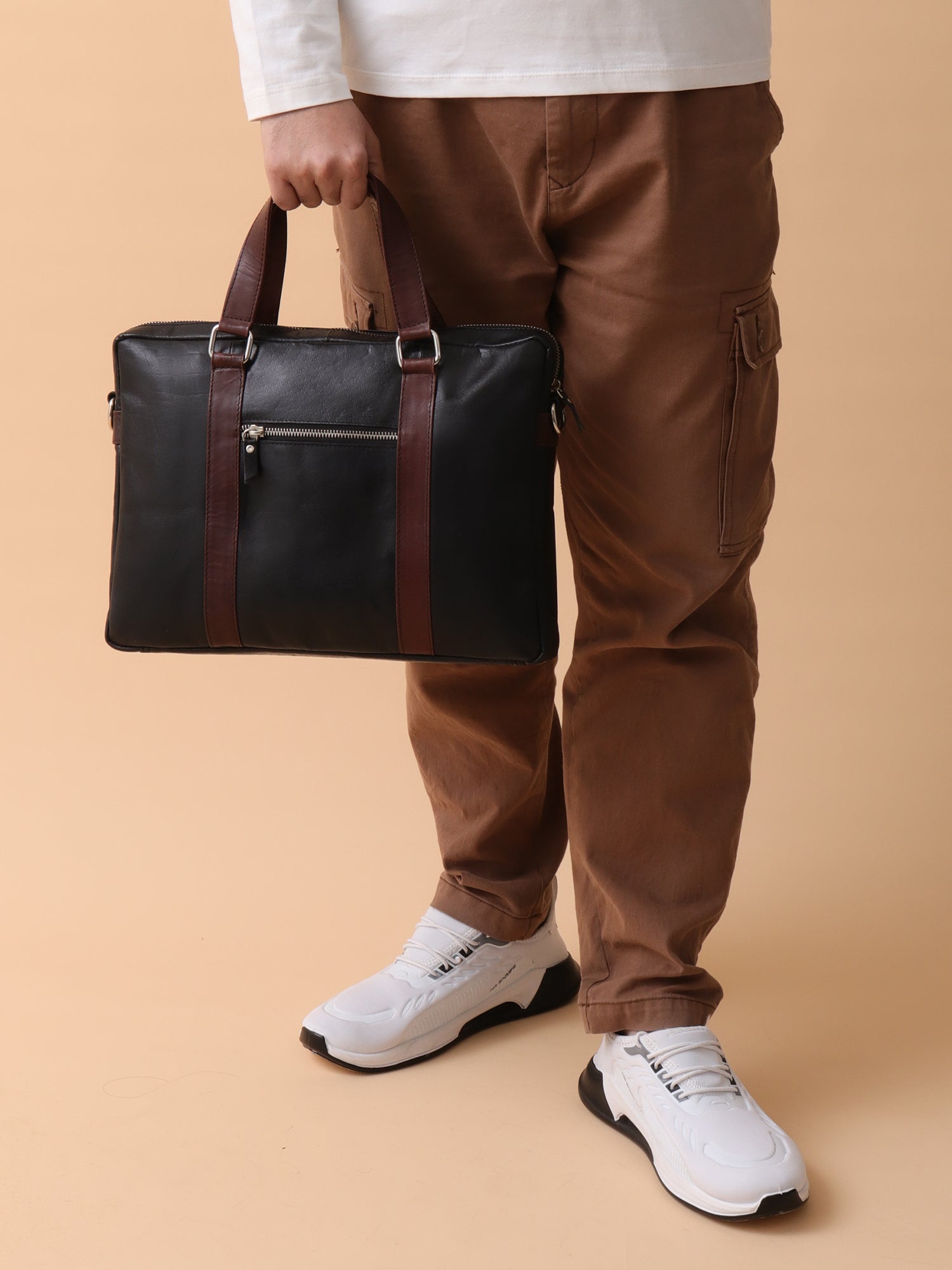 The Metropolitan Dual-Tone Laptop Briefcase