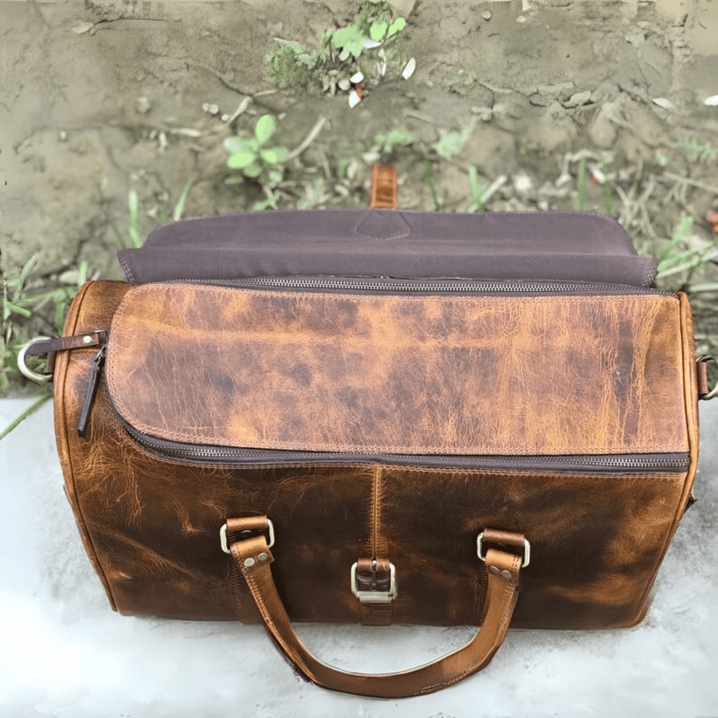 Indian Heritage Secure Voyager Duffle - Leather Shop Factory