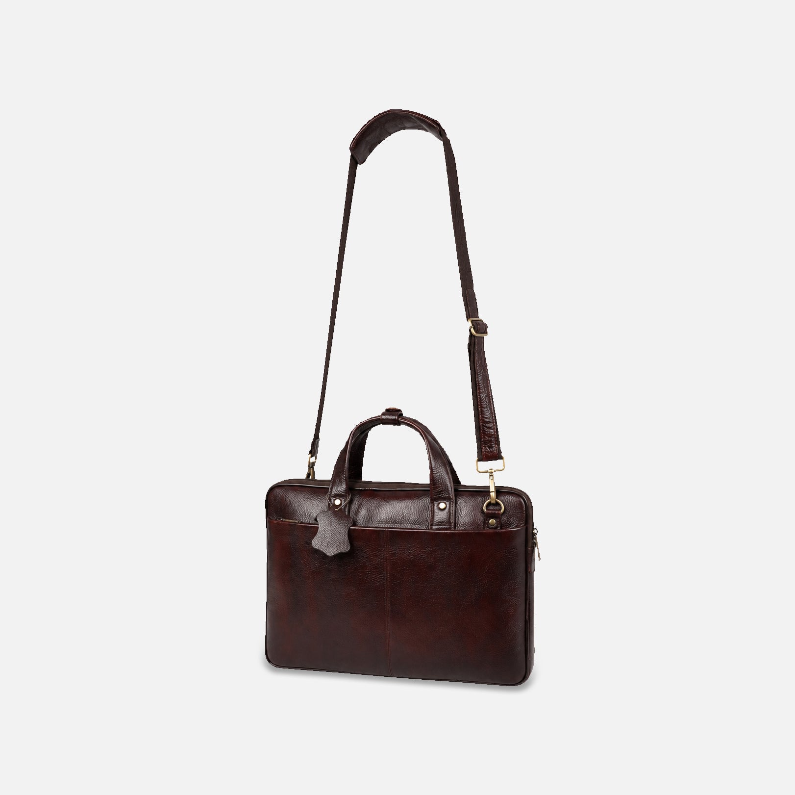 CORVUS LAPTOP BAG — BROWN