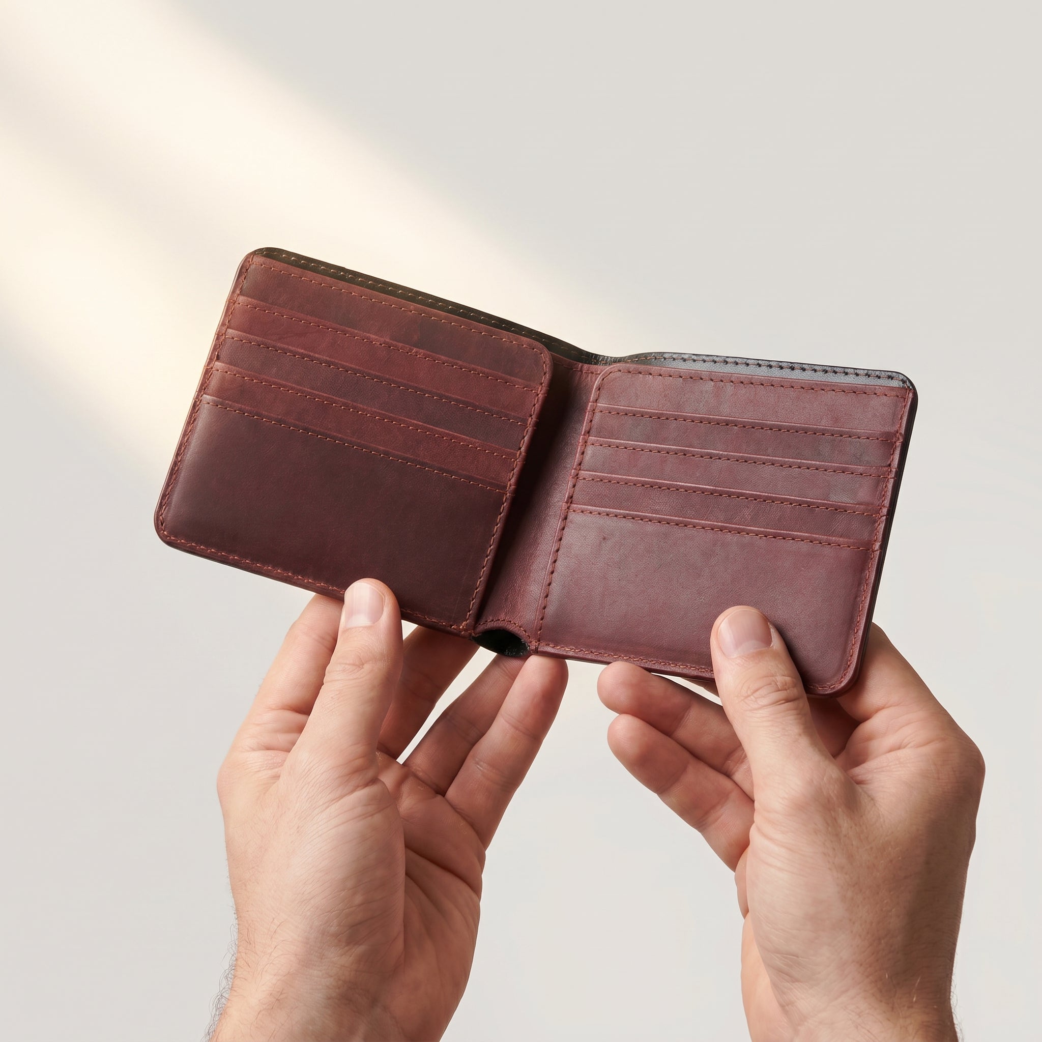 DREY WALLET — BLACK / CHERRY