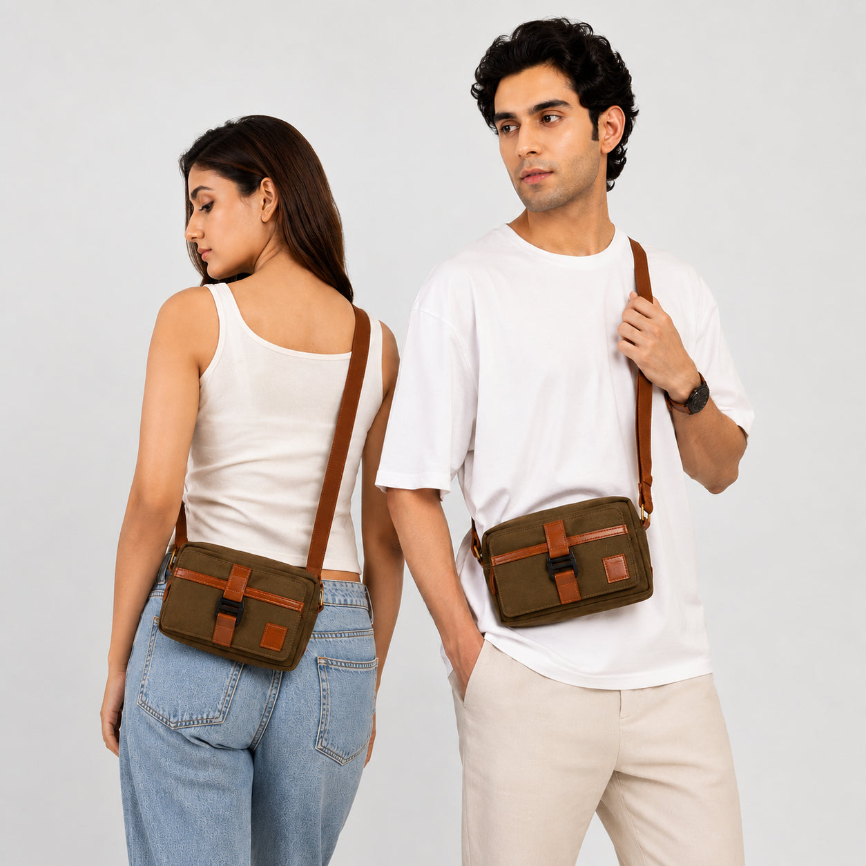 FLINT SLING BAG — GREEN