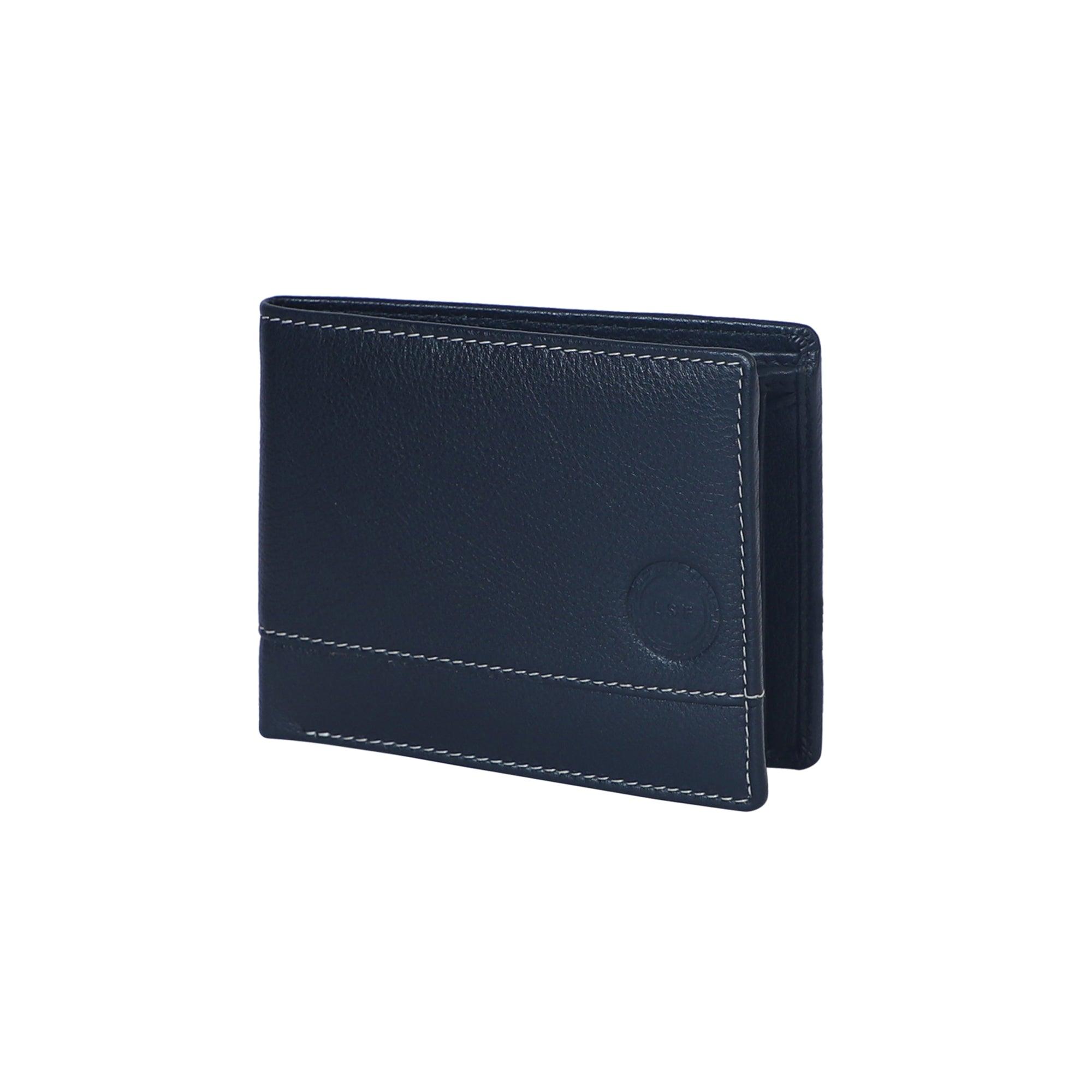 Modern Handcrafted Azure Elegance Wallet - Leather Shop Factory