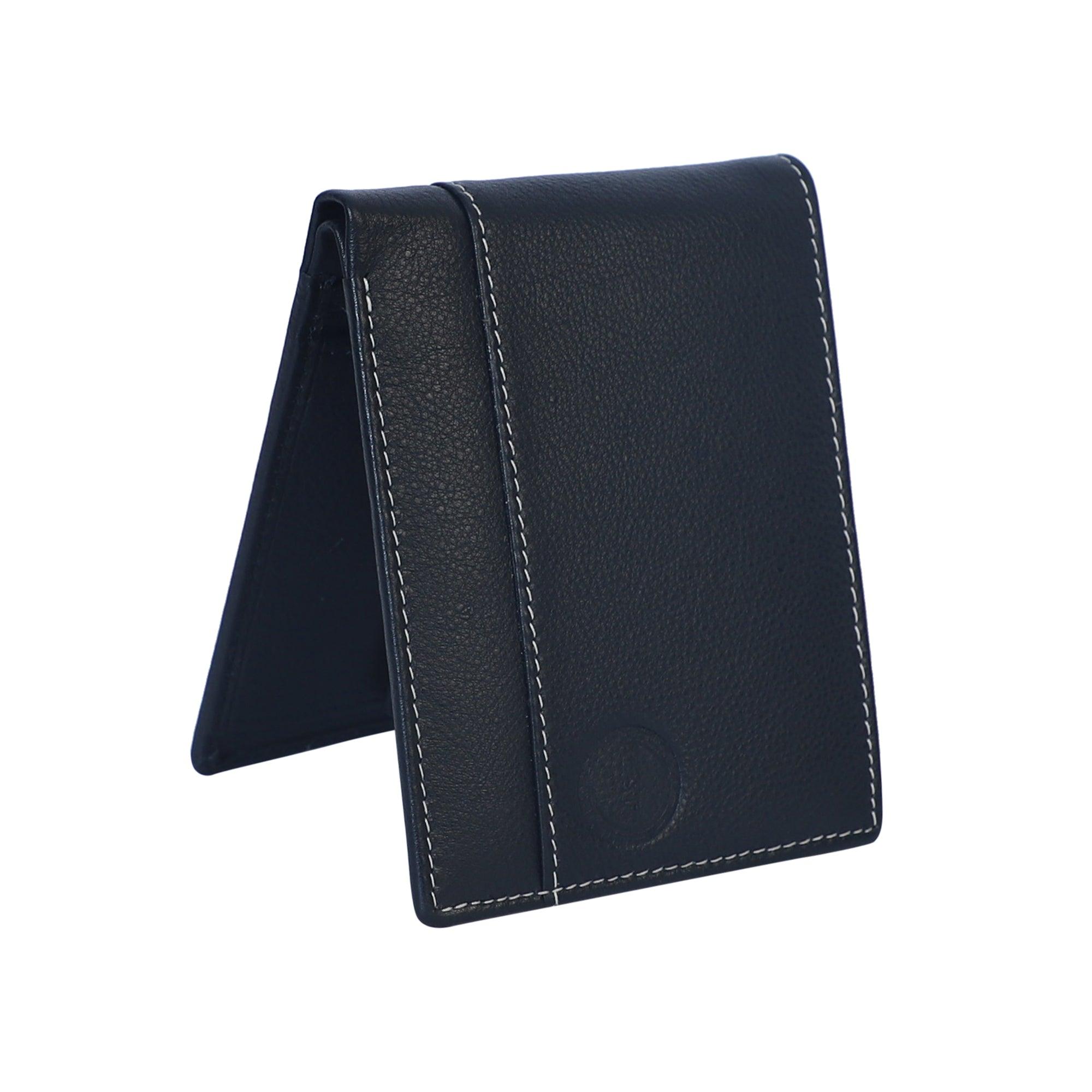 Modern Handcrafted Azure Elegance Wallet - Leather Shop Factory