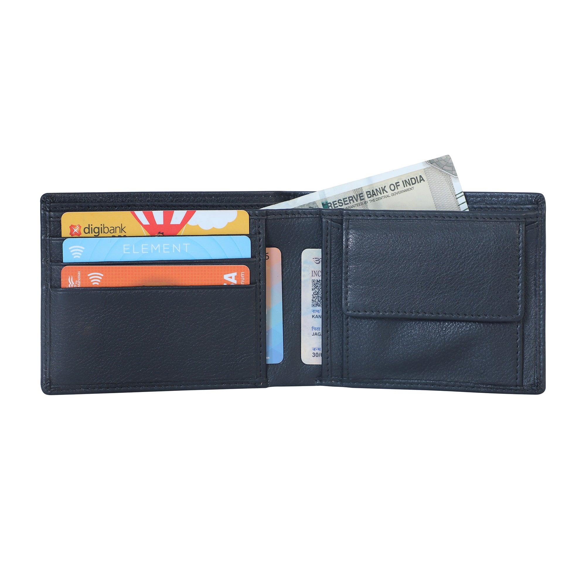 Modern Handcrafted Azure Elegance Wallet - Leather Shop Factory