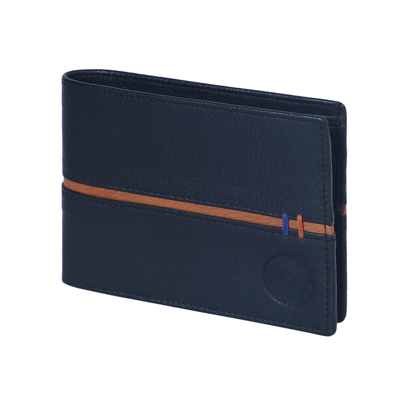 LSF Leather Wallet with Tan colour Combination- BLACK - Leather Shop Factory
