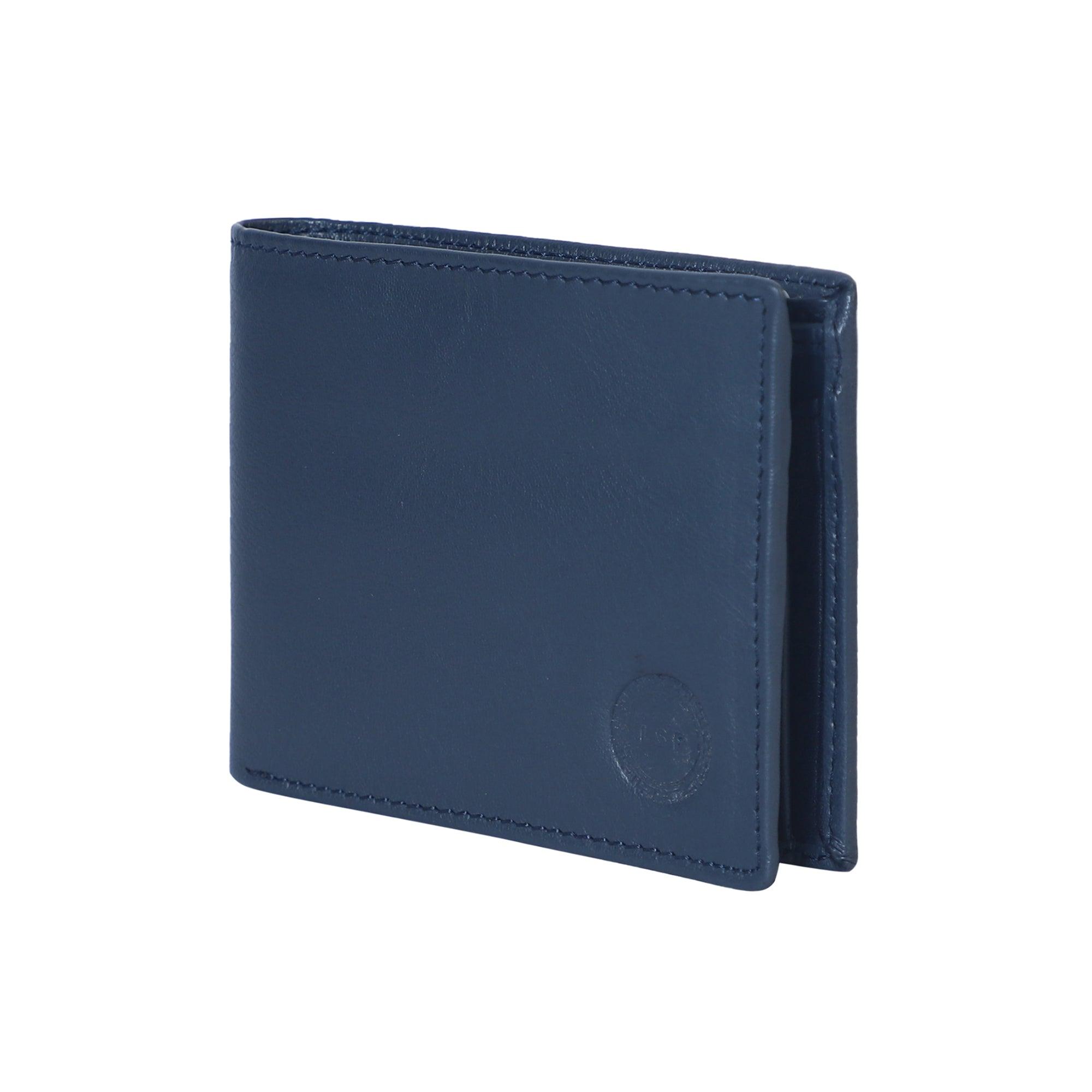 LSF Leather Plain Wallet-BLUE - Leather Shop Factory