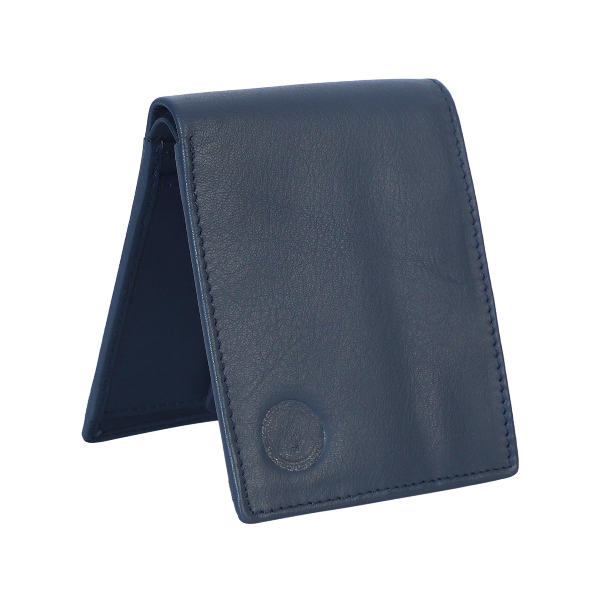 LSF Leather Plain Wallet-BLUE - Leather Shop Factory