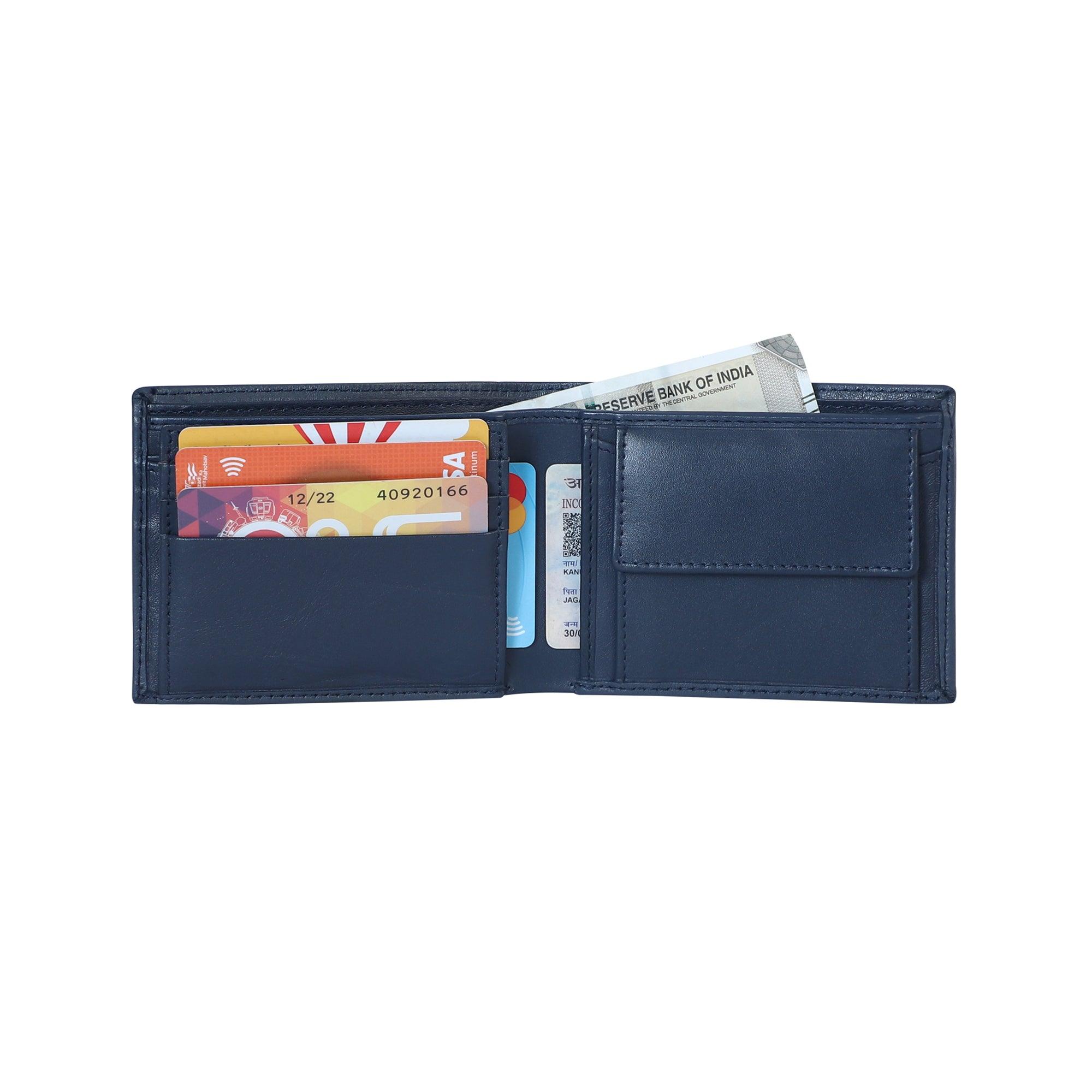 LSF Leather Plain Wallet-BLUE - Leather Shop Factory