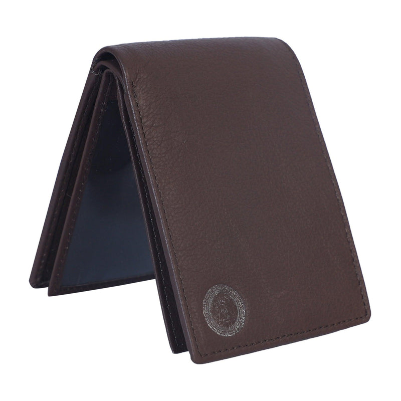 Bifold Nappa Double Flap BRW - Leather Shop Factory