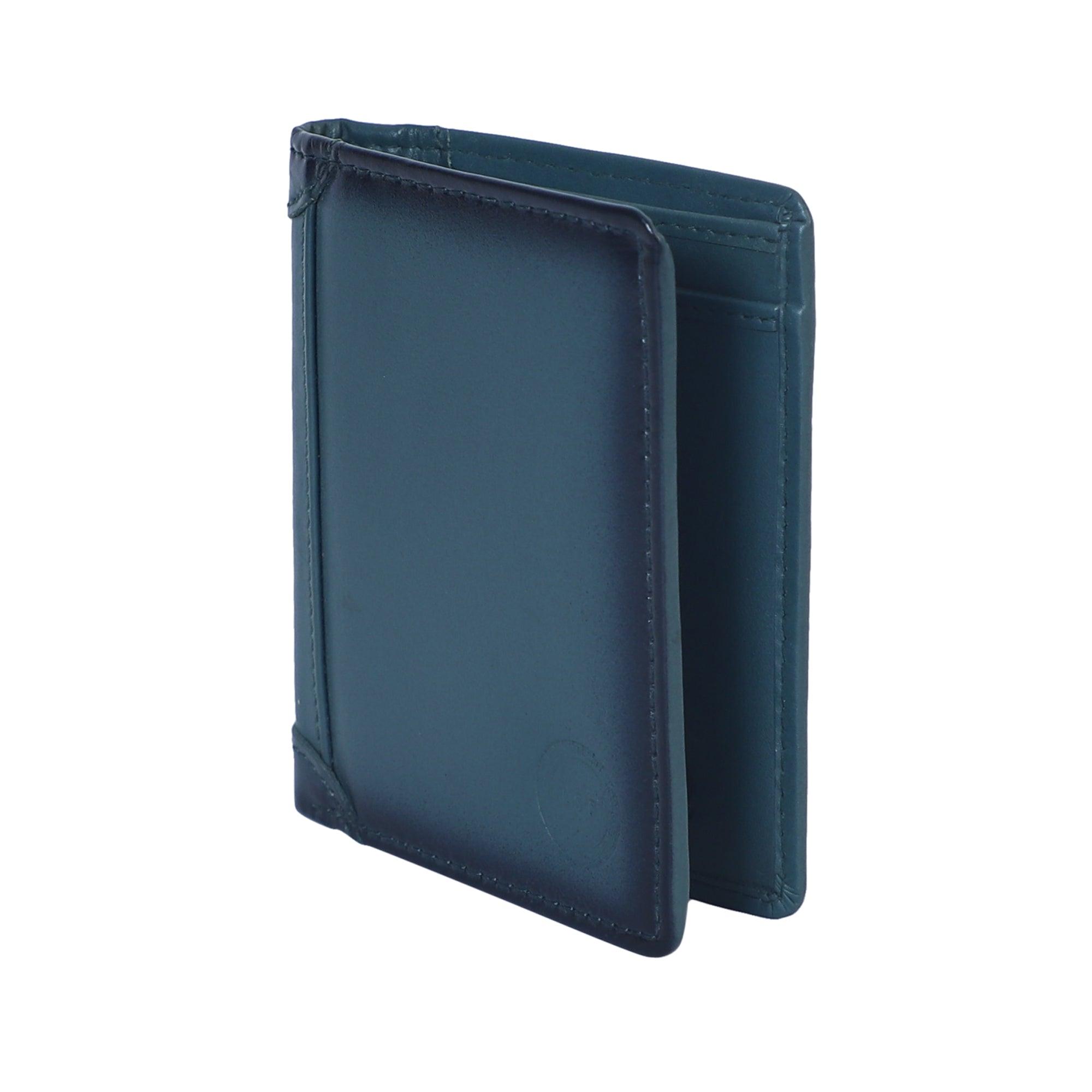 Bifold DD Verticle Flap Green - Leather Shop Factory