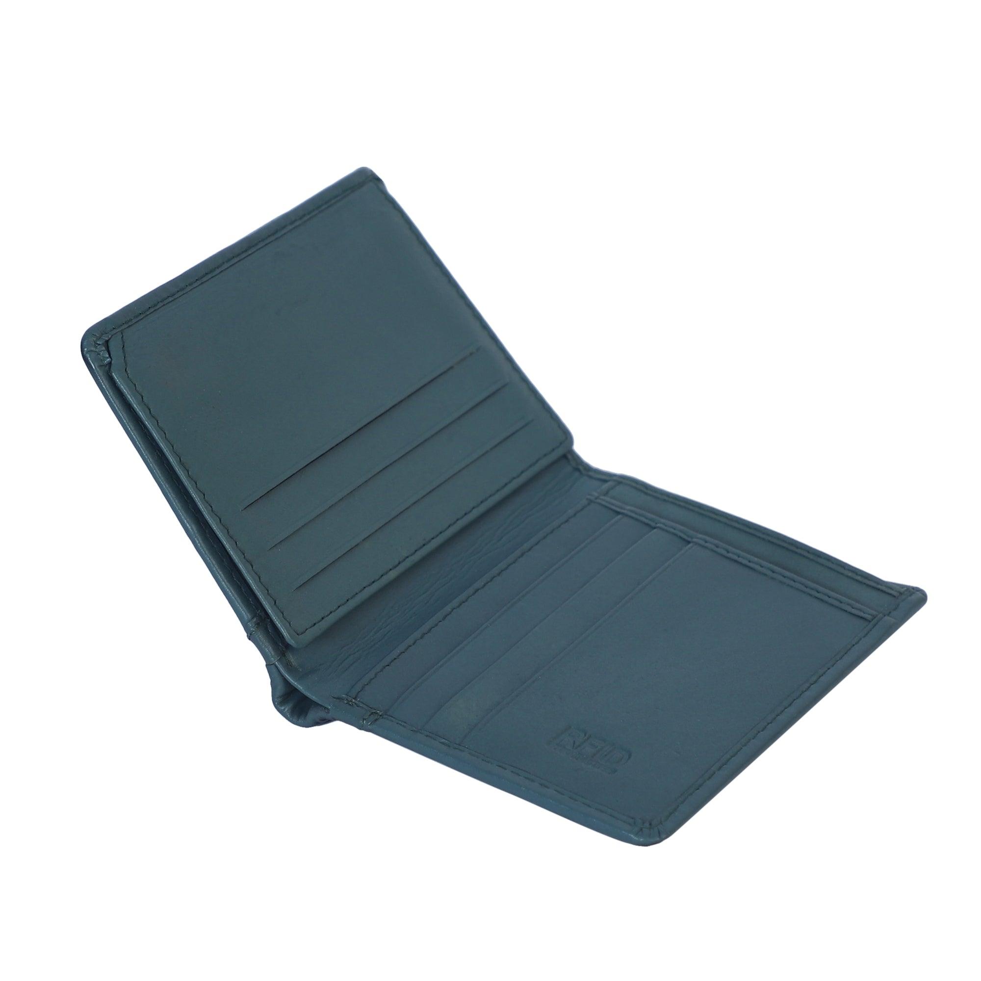 Bifold DD Verticle Flap Green - Leather Shop Factory