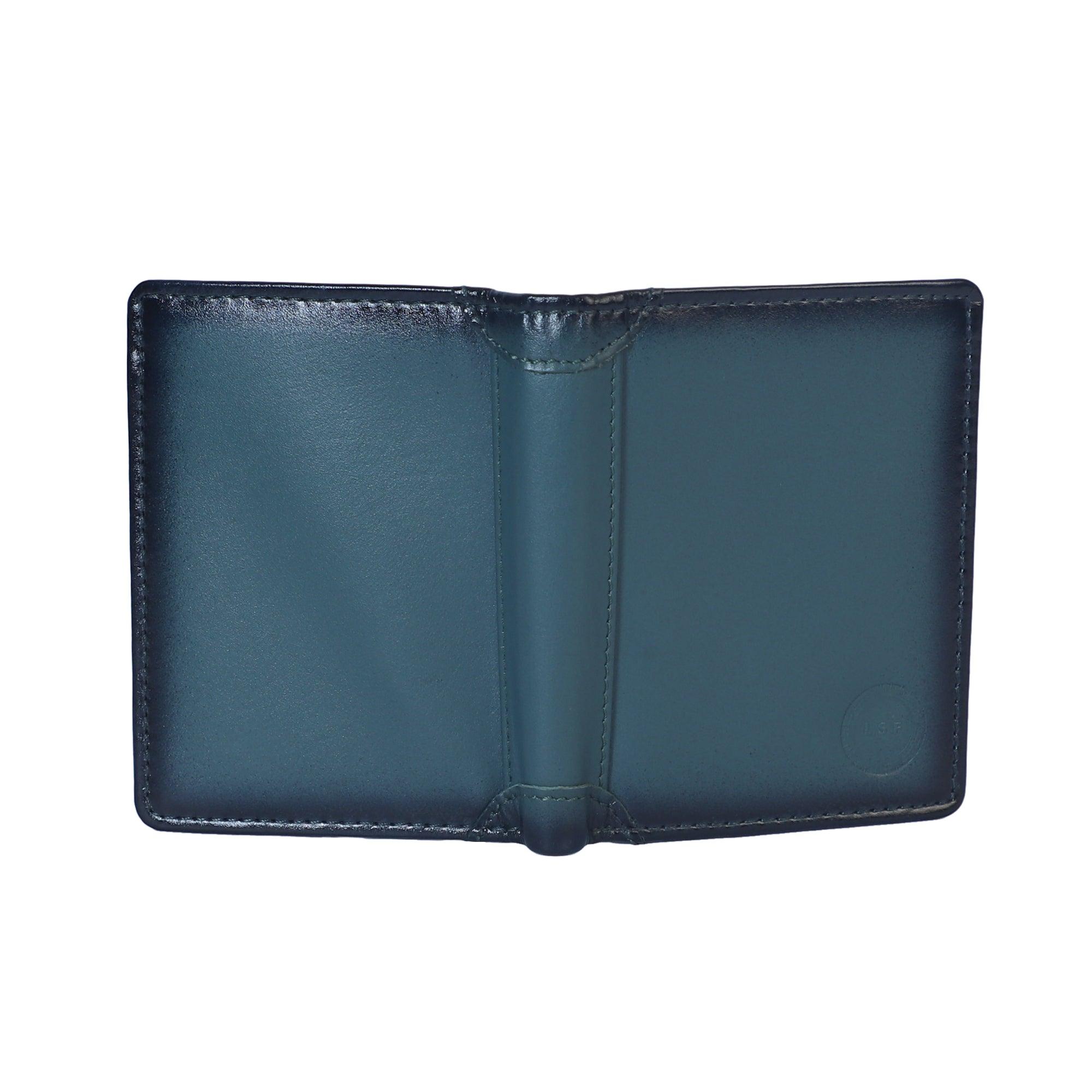 Bifold DD Verticle Flap Green - Leather Shop Factory