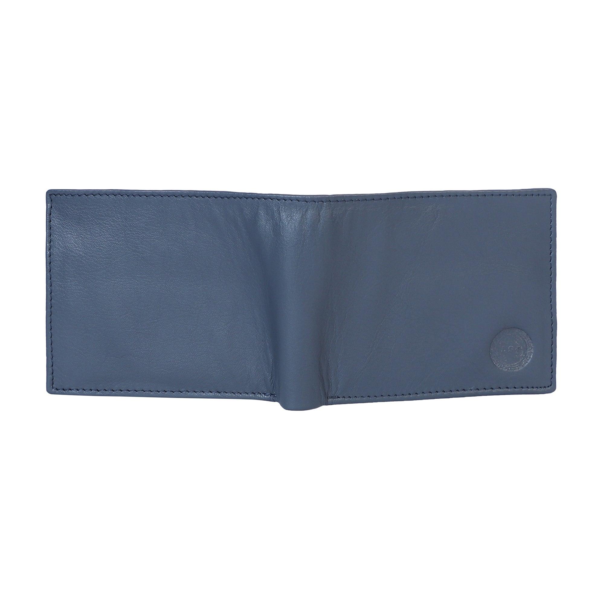 LSF Leather Plain Wallet-BLUE - Leather Shop Factory