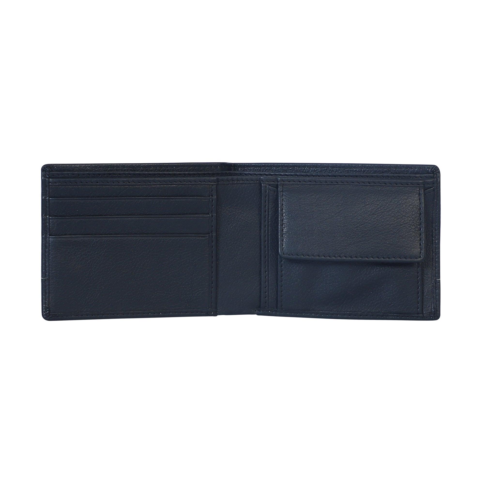 Modern Handcrafted Azure Elegance Wallet - Leather Shop Factory