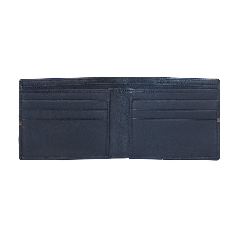 LSF Leather Wallet with Tan colour Combination- BLACK - Leather Shop Factory