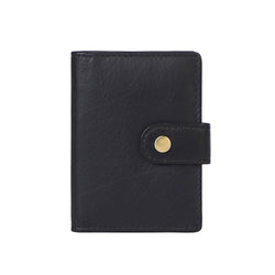 Women Black Solid Two Fold Wallet - Leather Shop Factory