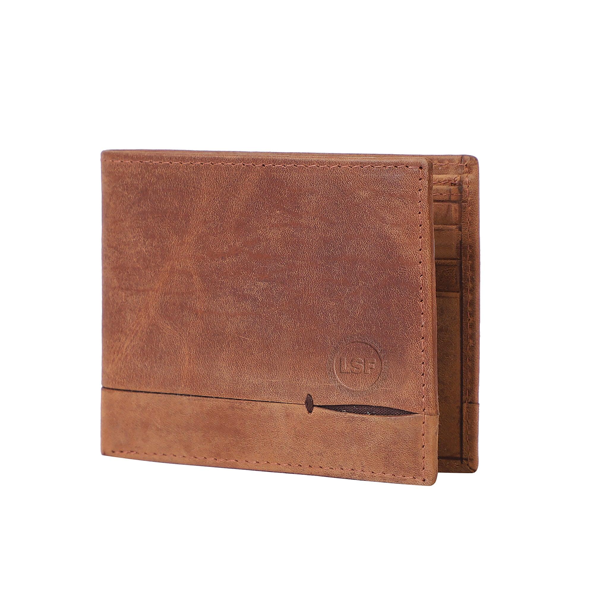 Party Brown Genuine Leather Wallet - Leather Shop Factory